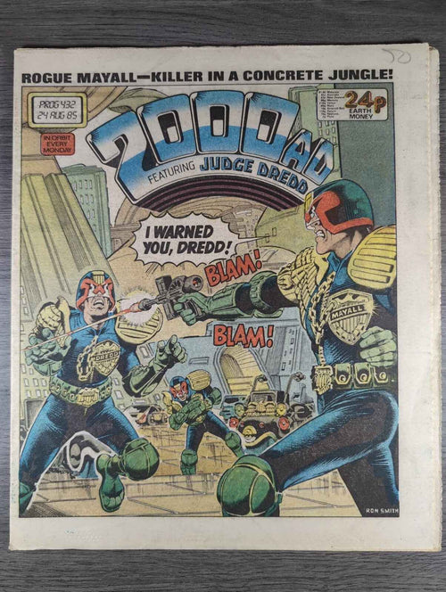 2000AD Prog 432 Featuring Judge Dread Comic 24th Aug 1985 Vintage Retro Comic