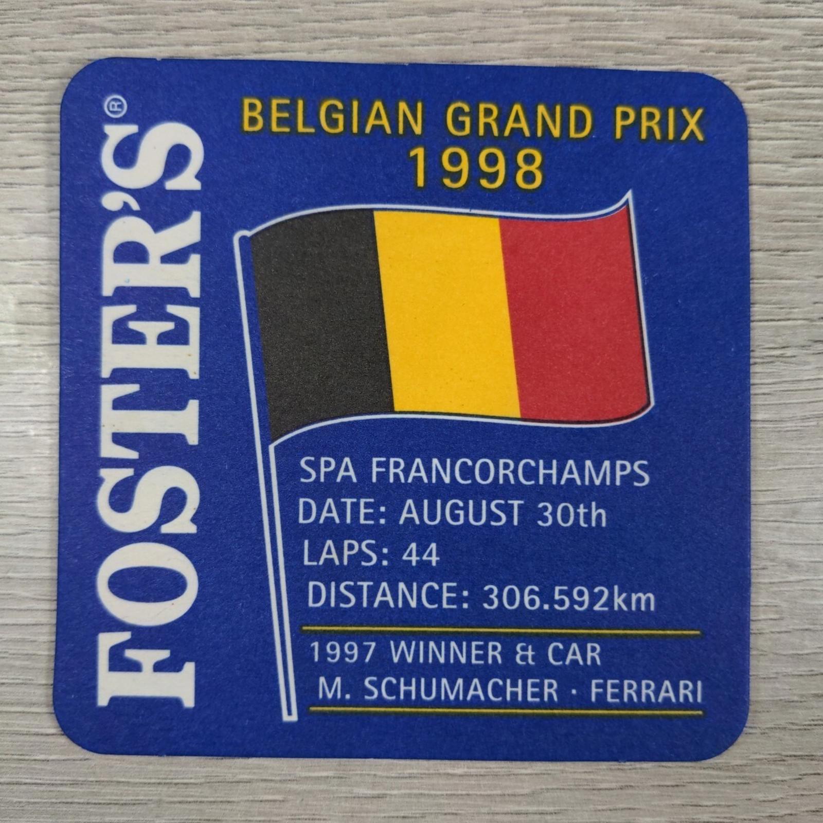 Fosters 5 x Grand Prix Vintage Beer Mats Pub Bar Coaster Breweriana - Retrorama UK