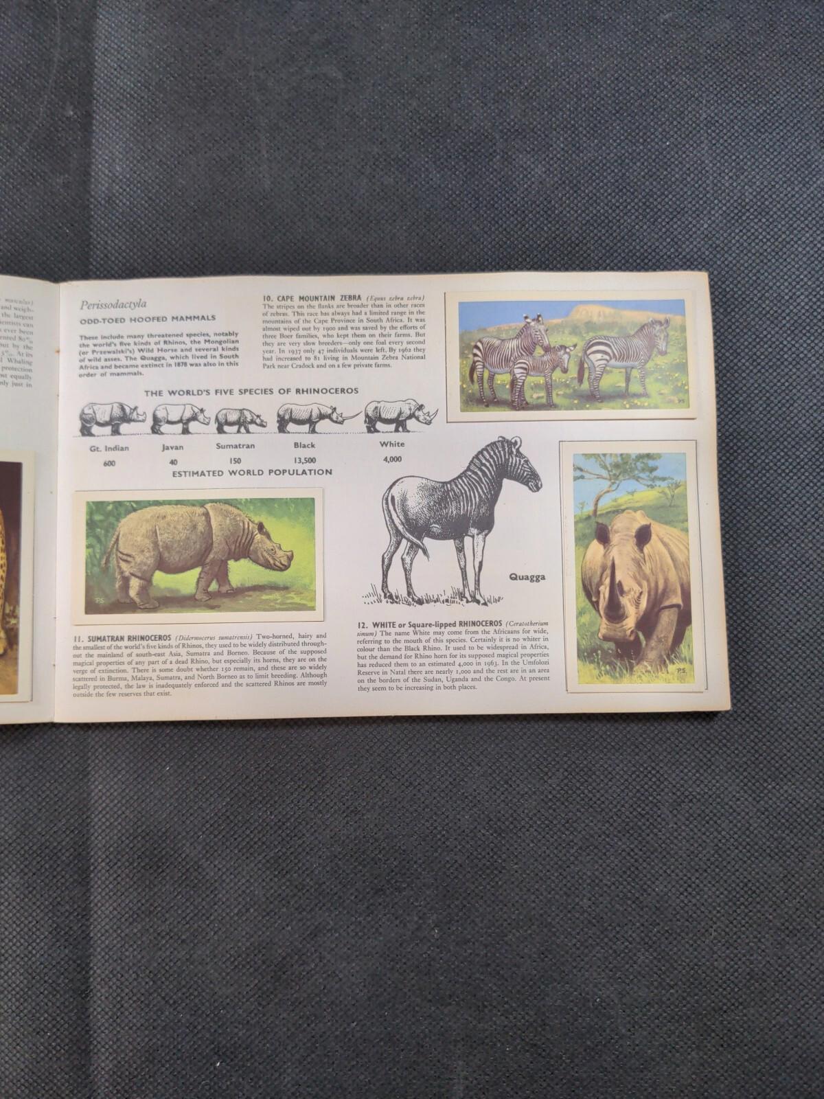 Brooke Bond Tea Wildlife in Danger Picture Card Album Complete Set