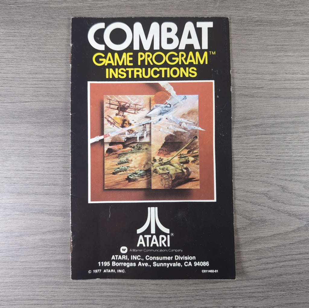 Combat Atari 2600 Video Game CX2601 Cartridge  Manual Boxed CIB Tested & Working