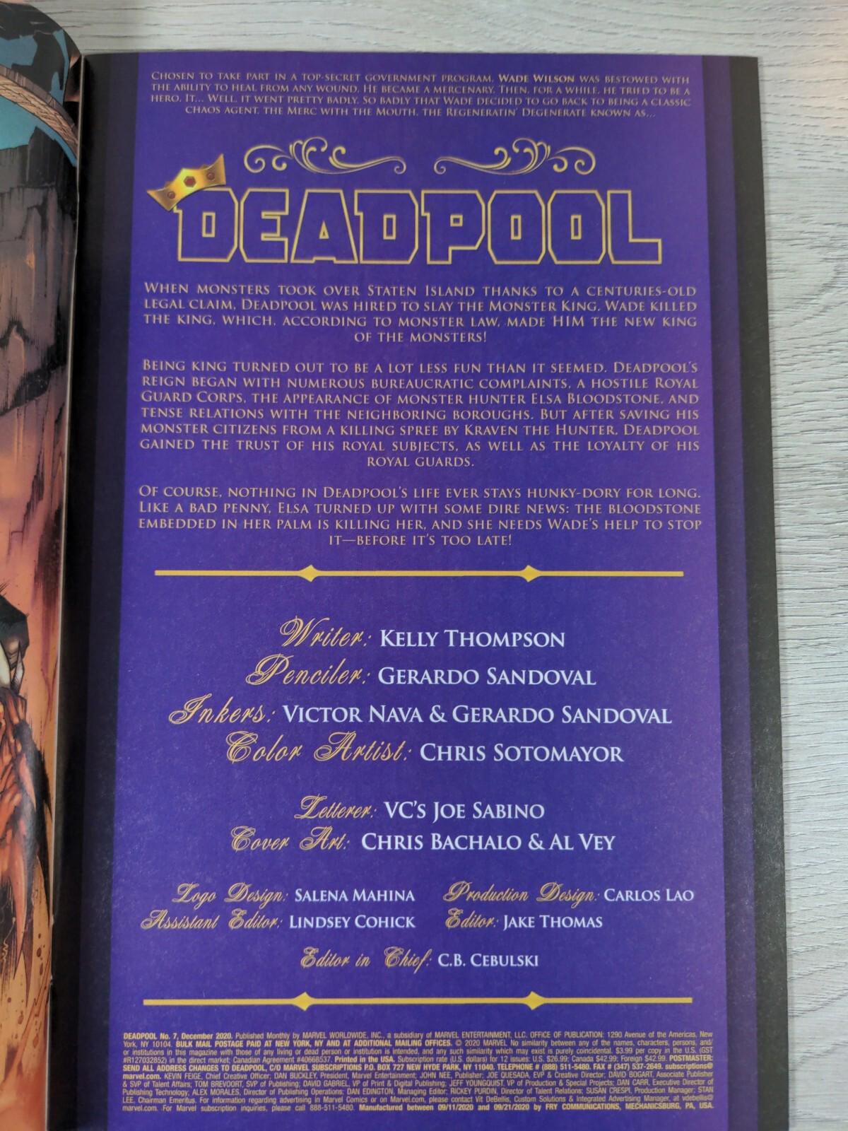 Marvel Comics Deadpool Issue No 7 - 2020 - LGY#322