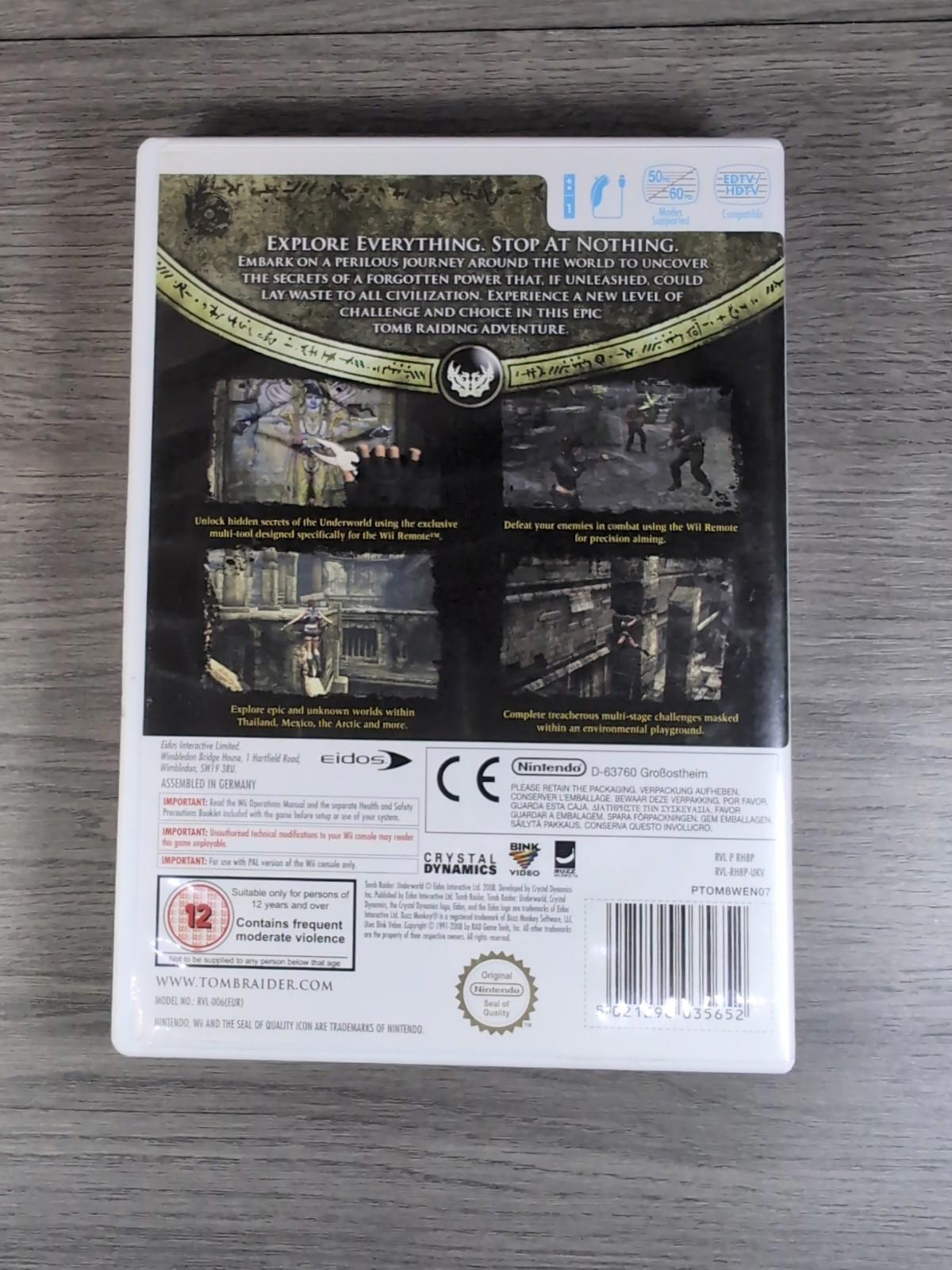Tomb Raider Underworld  Nintendo Wii Game Edios PAL Region
