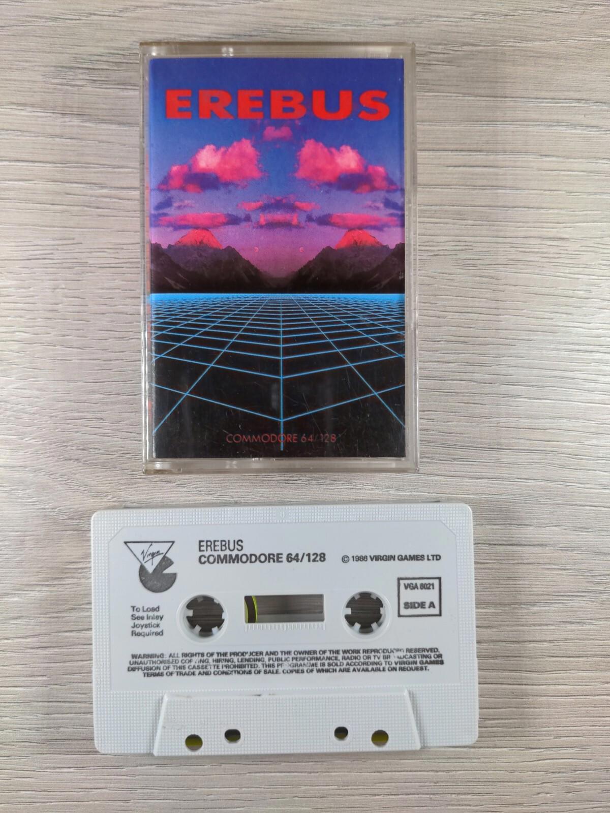 Erebus Commodore 64 C64 Game Cassette Tested & Working - Vintage Video Game