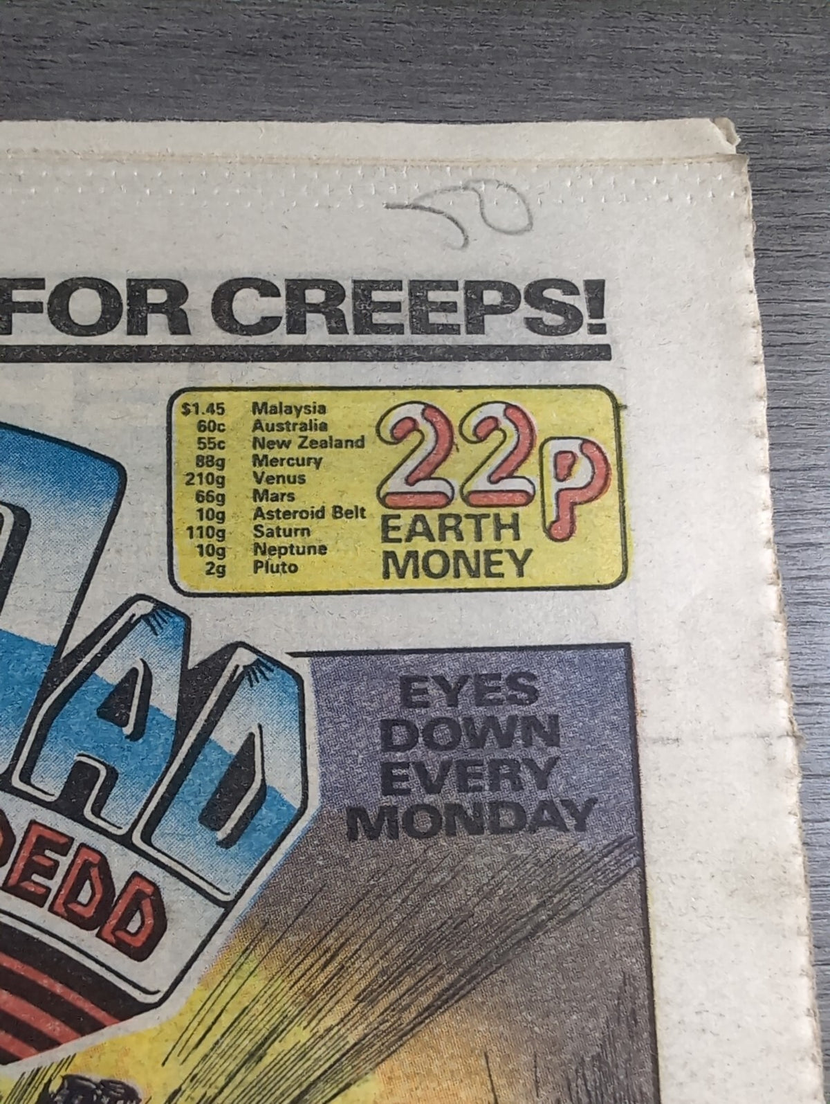 2000AD Prog 372 Featuring Judge Dredd Comic 9th June 1984 Vintage Retro Comic
