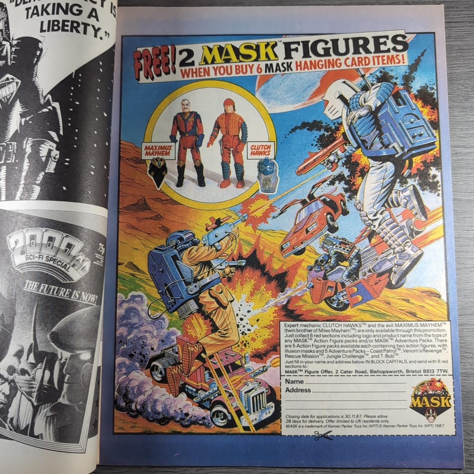 2000AD Prog 530 Featuring Judge Dredd 11th July 1987 Vintage Comic