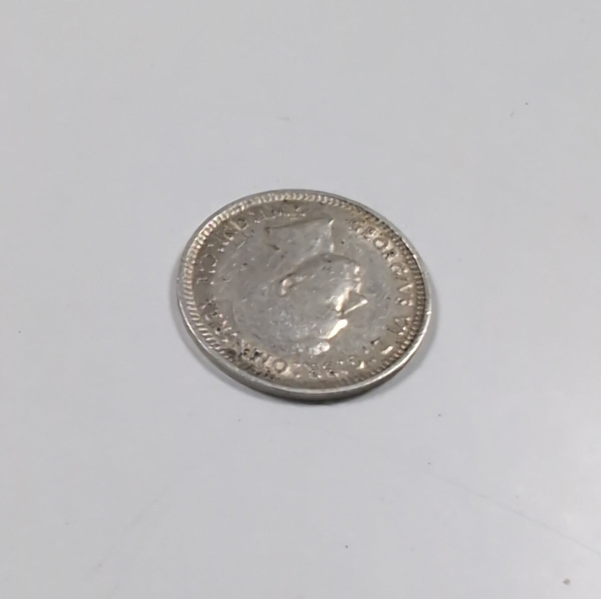 1944 George VI Sterling Silver 3D Threepence Coin Australia Vintage Coin