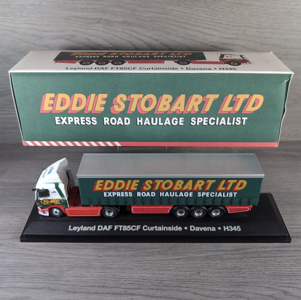 Atlas Editions Eddie Stobart Leyland DAF FT85CF Curtainside Davena H345 1:76