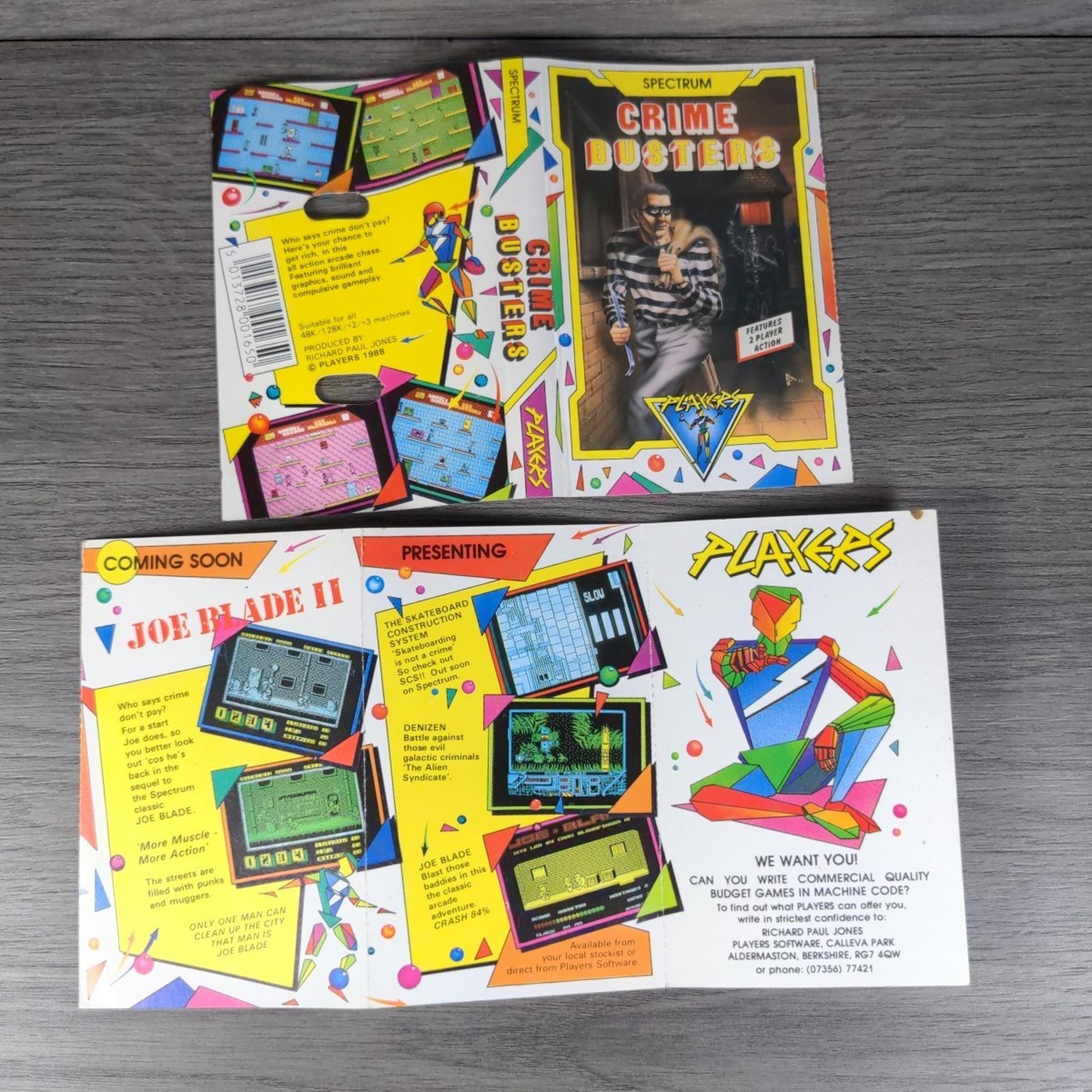 Crime Busters ZX Spectrum 48/128K Game Cassette Players Tested & Working