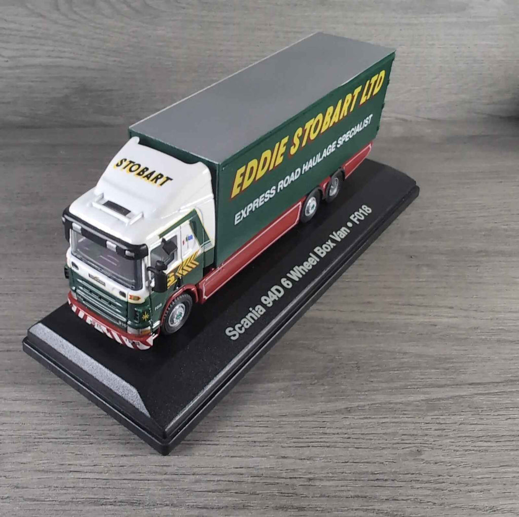 Atlas Editions Eddie Stobart Scania 94D 6 Wheel Box Van F018 Die-Cast 1:76 Scale