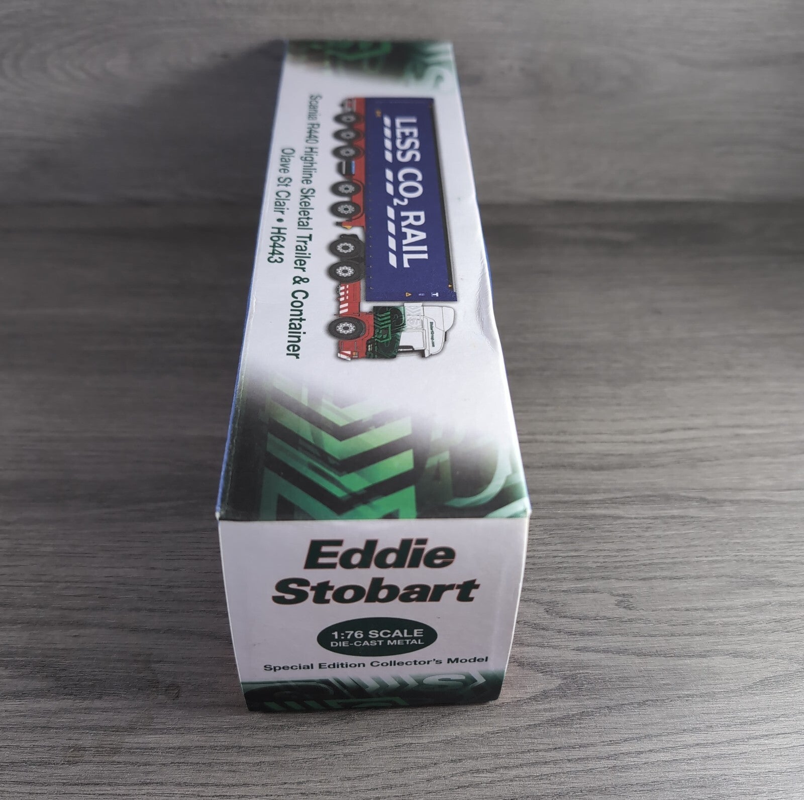 Atlas Editions Eddie Stobart Scania R440Highline Skeletal Trailer Olave St Clair