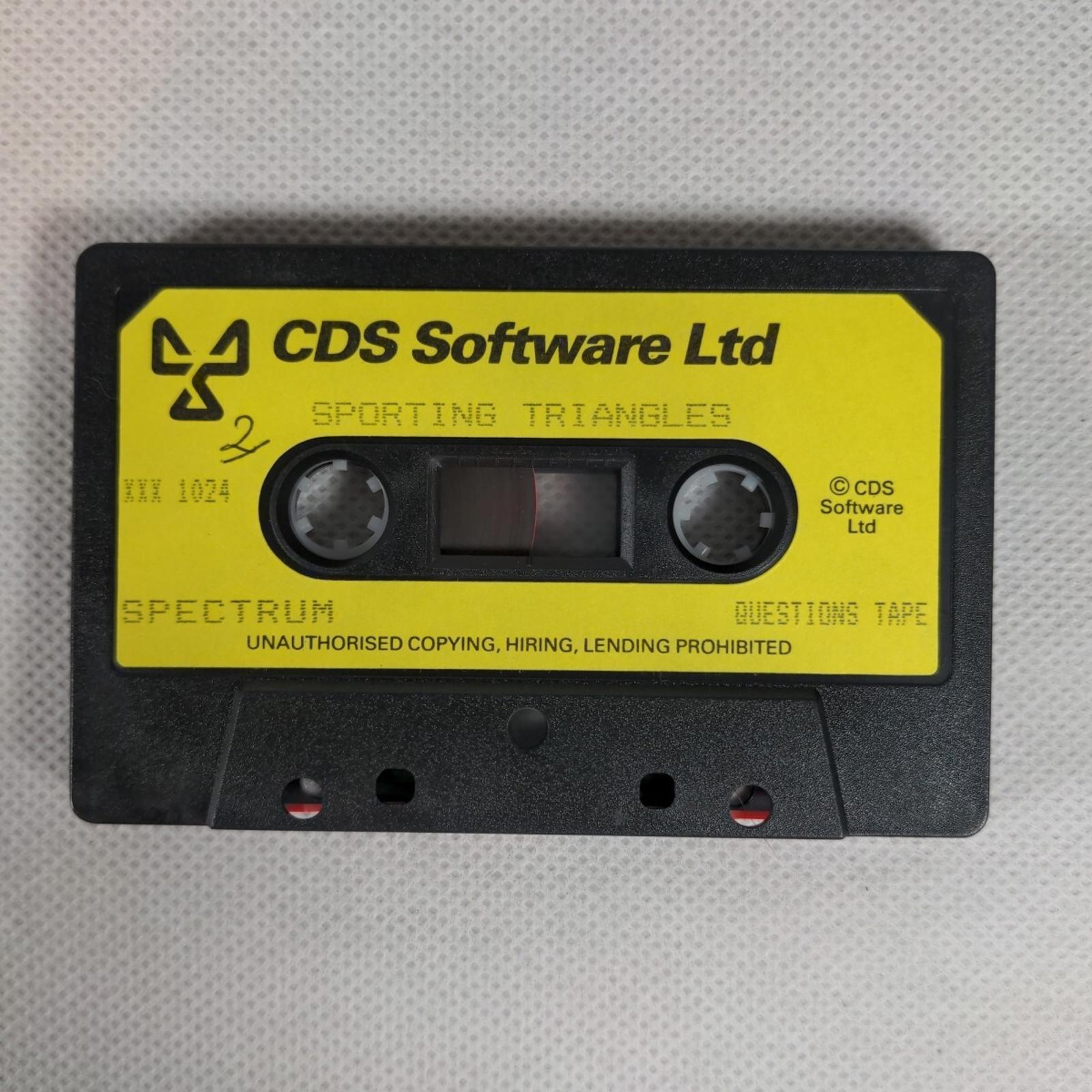Sporting Triangles ZX Spectrum 48K 128K Game Cassette Tested & Working