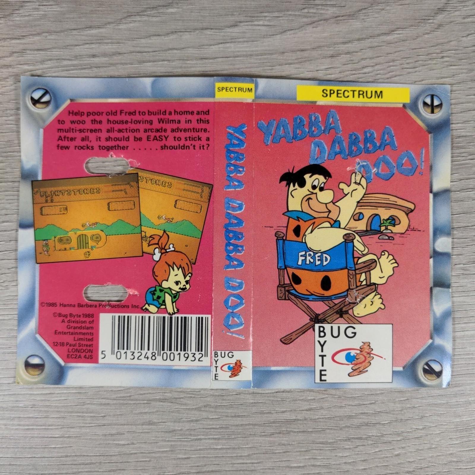 Yabba Dabba Doo! ZX Spectrum 48K 128K Video Game Cassette Tested & Working