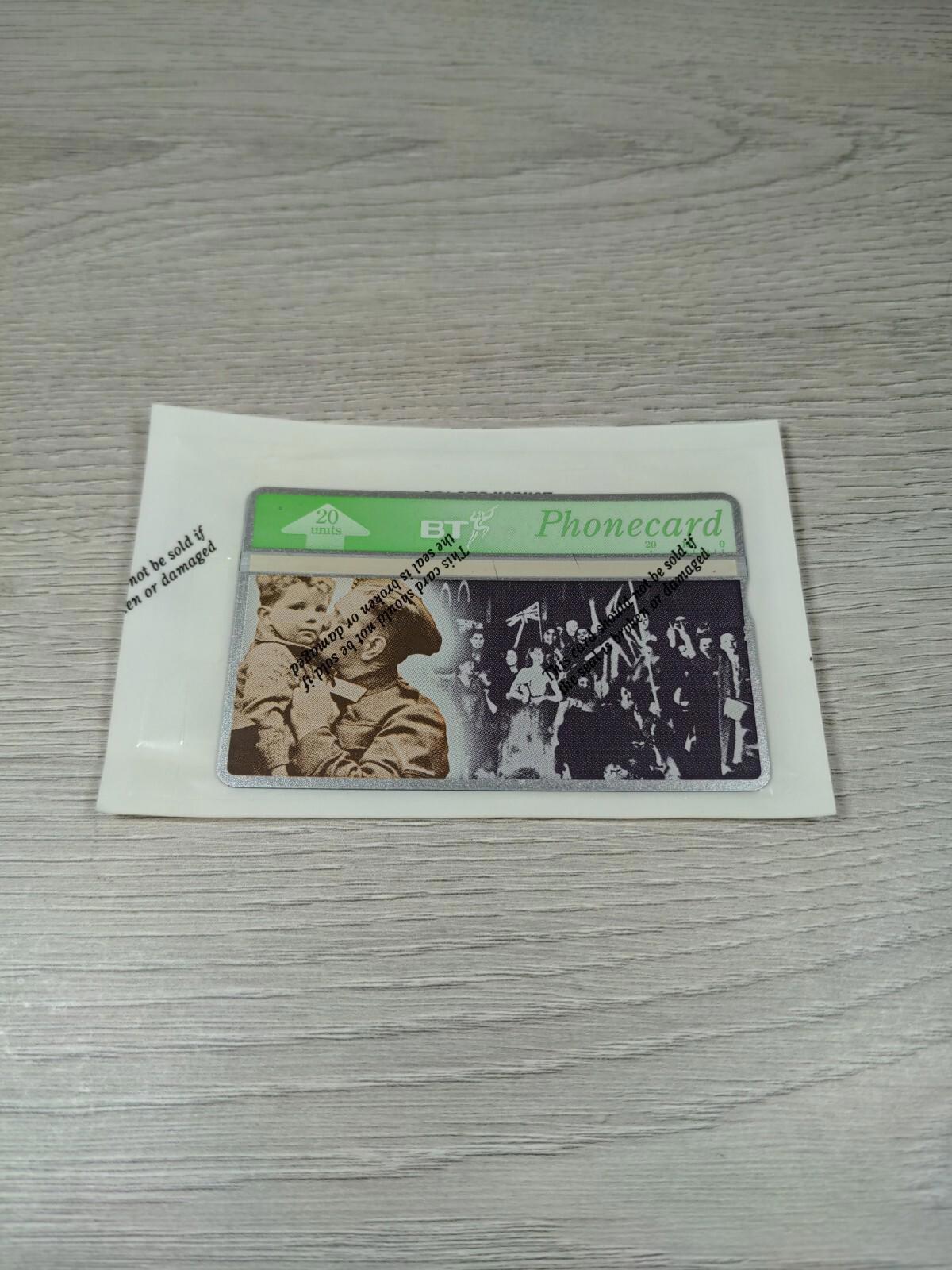 BT Phonecard 20 Units £2 The Time Of Our Lives 50th Anniversary Of VE Day Unused - Retrorama UK