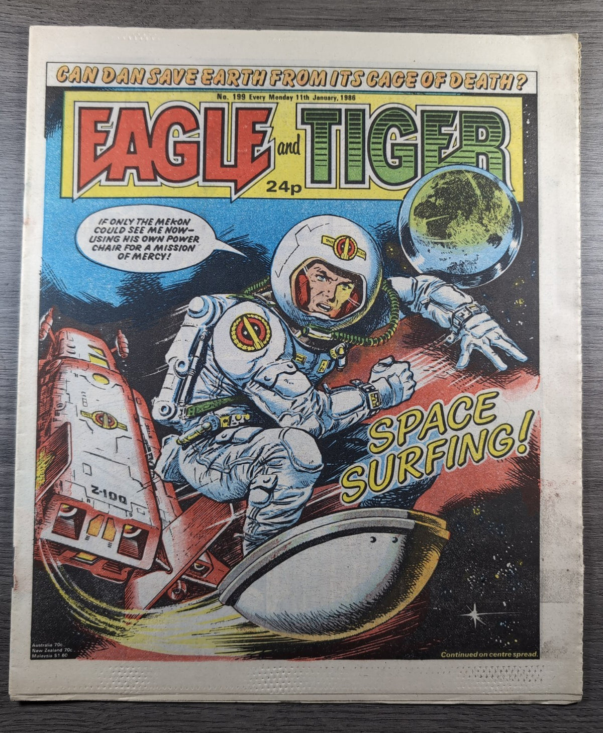 Eagle And Tiger Comic Issue No. 199 11th January 1986 Vintage Retro UK Comic
