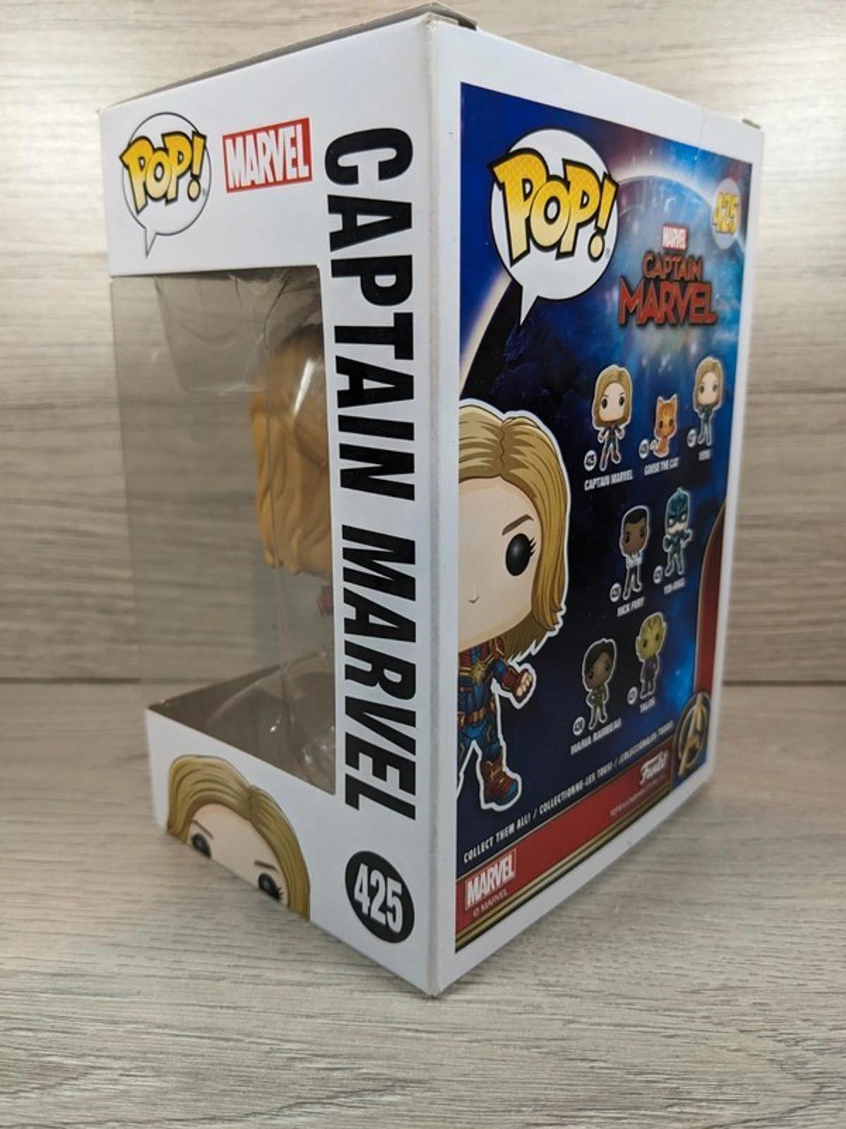 Funko Pop Captain Marvel No 425 Toy Bobble Head Figure - Retrorama UK