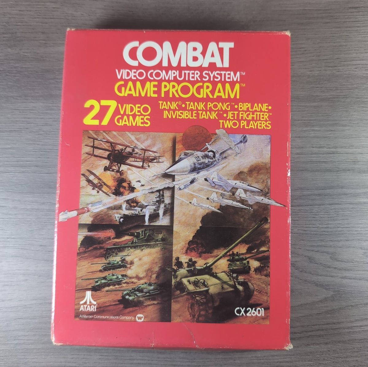 Combat Atari 2600 Video Game CX2601 Cartridge  Manual Boxed CIB Tested & Working