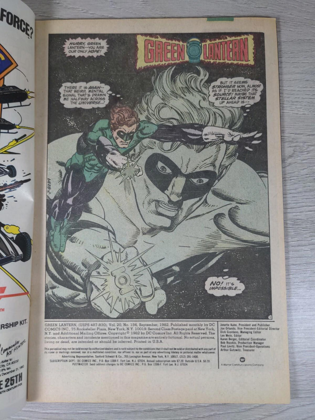 DC Comics Green Lantern #156 September 1982 Vintage Comic - Vintage Comic
