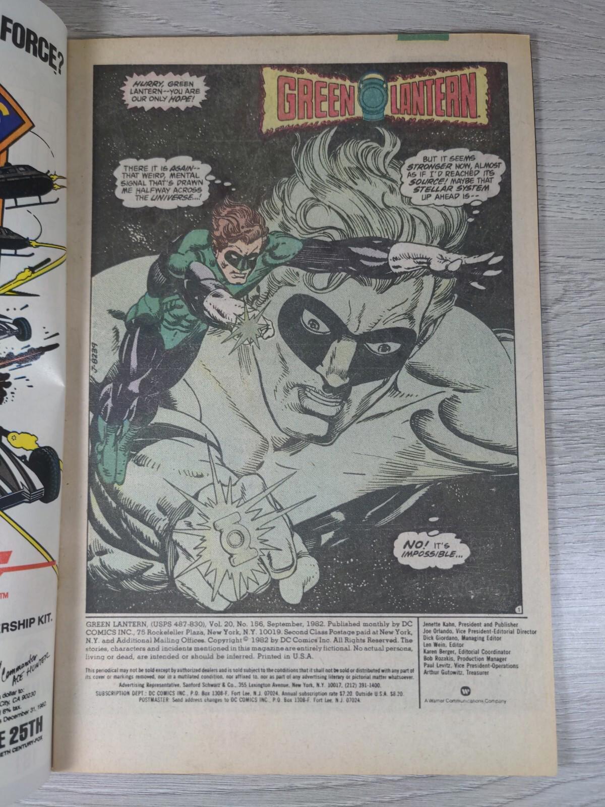 DC Comics Green Lantern #156 September 1982 Vintage Comic - Vintage Comic - Retrorama UK