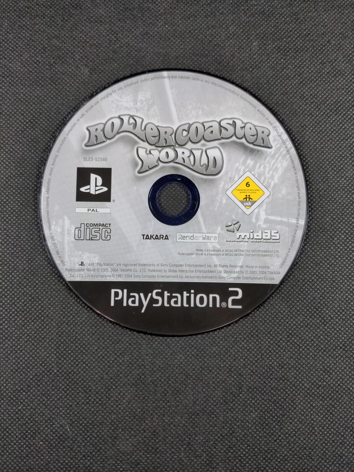 Rollercoaster World  PlayStation 2 PS2 Game PAL Region Age 3+