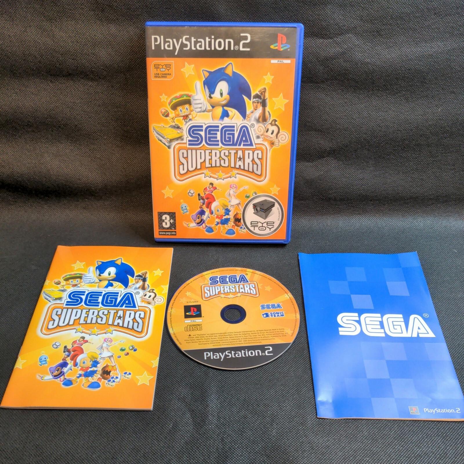 Sega Superstars Playstation 2 PS2 Game Pal Requires Eye Toy Very Good Condition