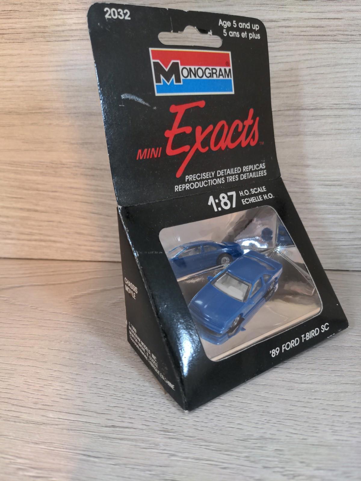 Monogram Mini Exacts 89 Ford T-Bird SC No 2032 Dicast Model Car 1:87 H.O Scale