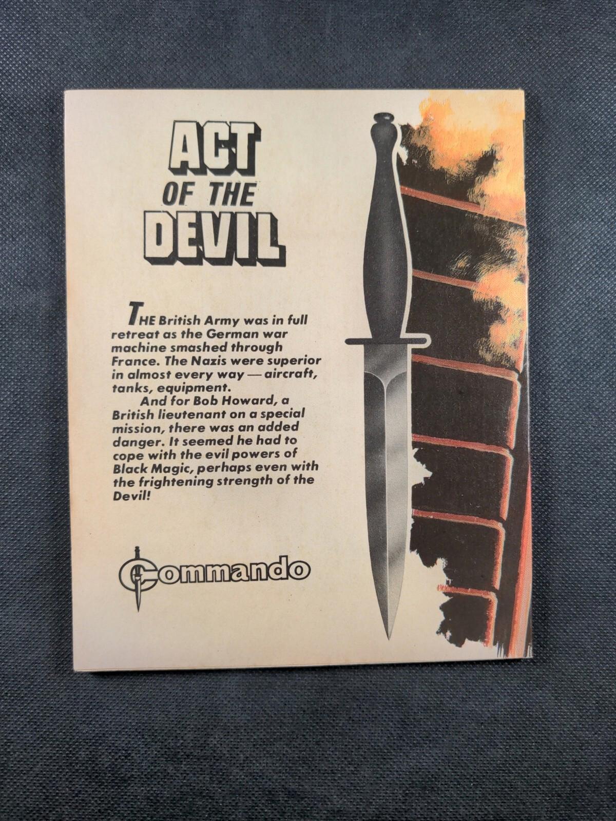 Commando Comic Issue Number 1374 Act Of The Devil - Vintage Comic - Retrorama UK