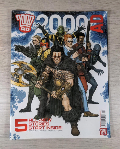 2000AD Comic 5 New Stories Prog 1874 Date 26th March 2014
