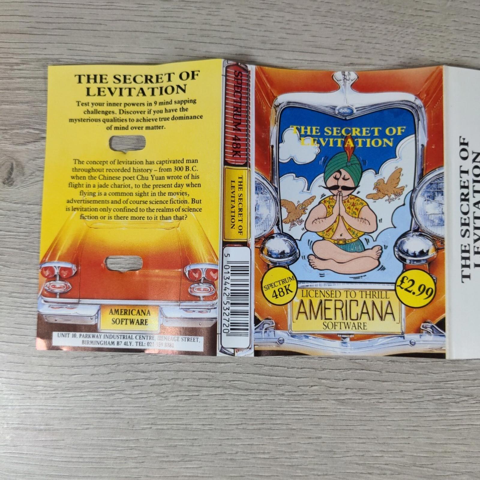 The Secret Of Levitation ZX Spectrum 48K 128K Game Cassette Tested & Working - Retrorama UK