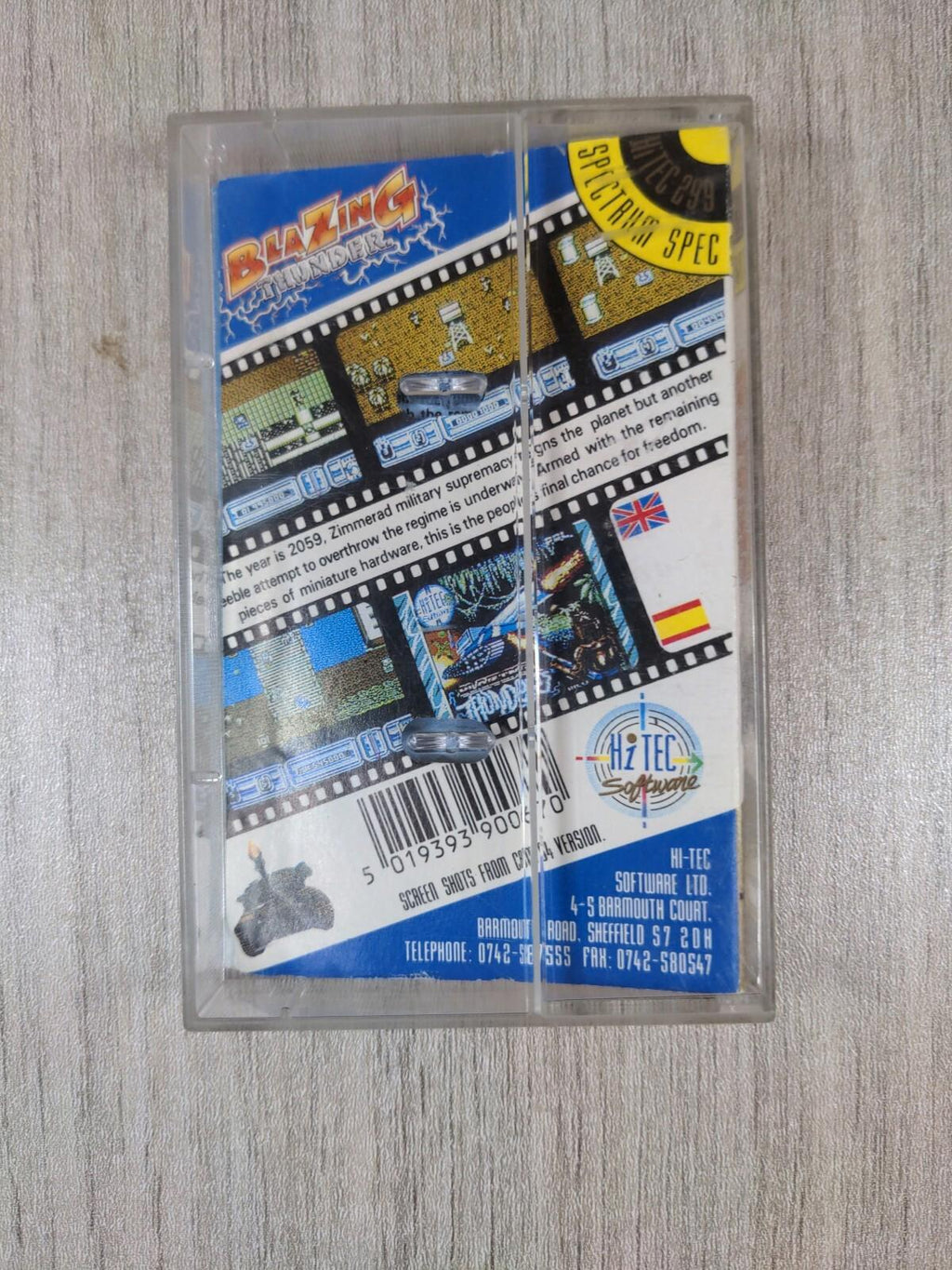 Blazing Thunder ZX Spectrum 48K Game Cassette Tested & Working