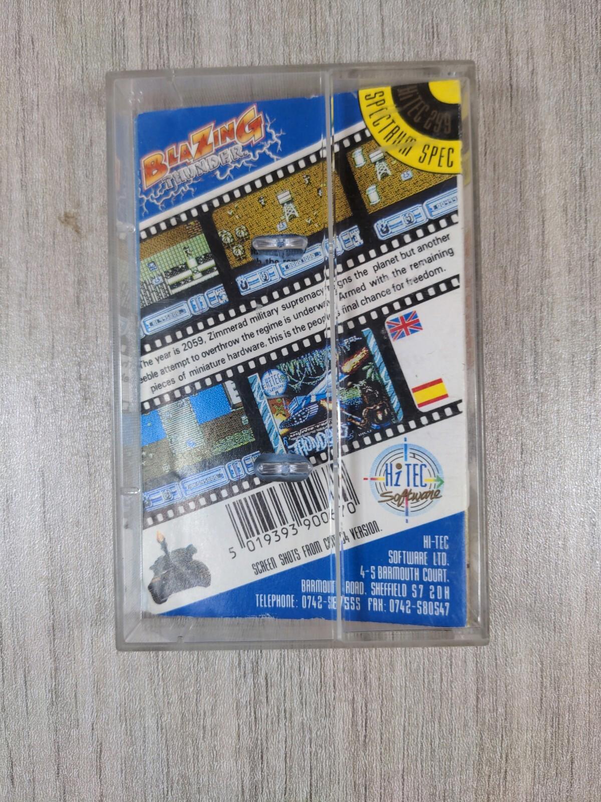 Blazing Thunder ZX Spectrum 48K Game Cassette Tested & Working
