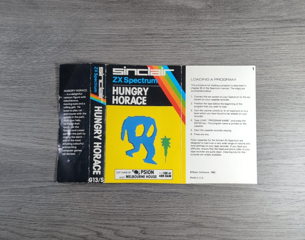 Hungry Horace ZX Spectrum 16/48K Game Cassette Tested & Working Vintage Game