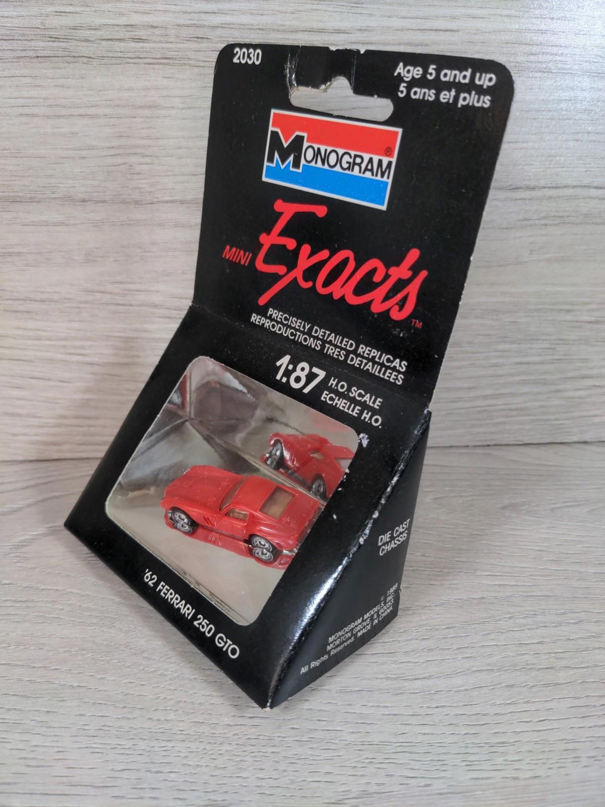 Monogram Mini Exacts 62 Ferrari 250 GTO No 2030 Diecast Model Car 1:87 H.O Scale
