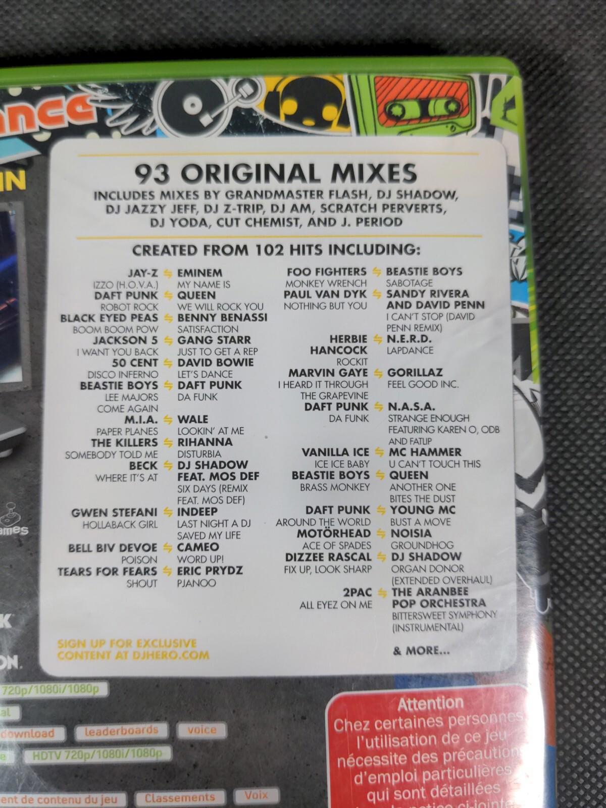 DJ Hero Microsoft Xbox 360 Game Software Activision
