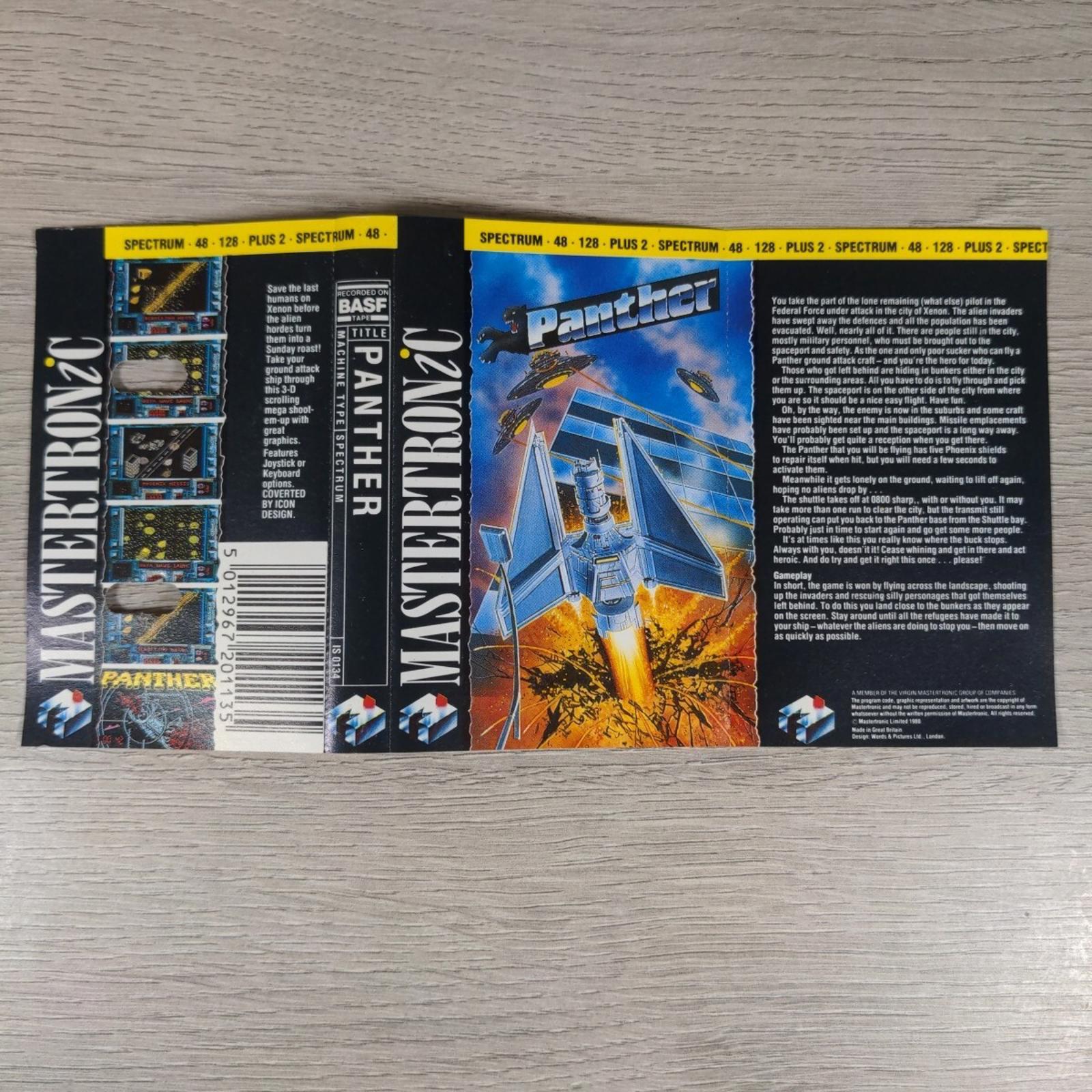 Panther ZX Spectrum 48K 128K Game Cassette Mastertronic Tested & Working