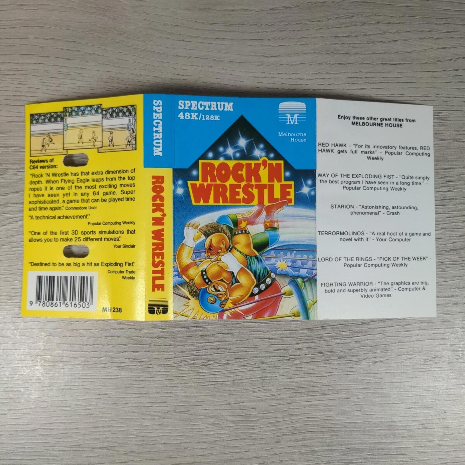 Rock N Wrestle ZX Spectrum 48K 128K Game Cassette Tested & Working