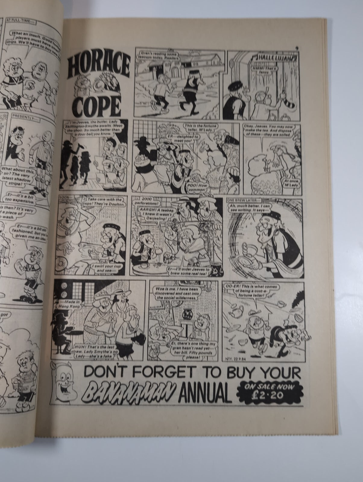 Nutty Comic Featuring Bananaman Issue No. 241 Sept 22nd 1984  Vintage Comic