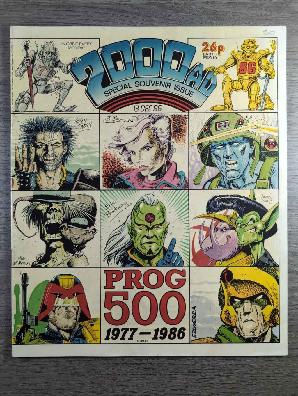 2000AD Prog 500 Featuring Judge Dread Comic 13th Dec 1986 Vintage Retro Comic