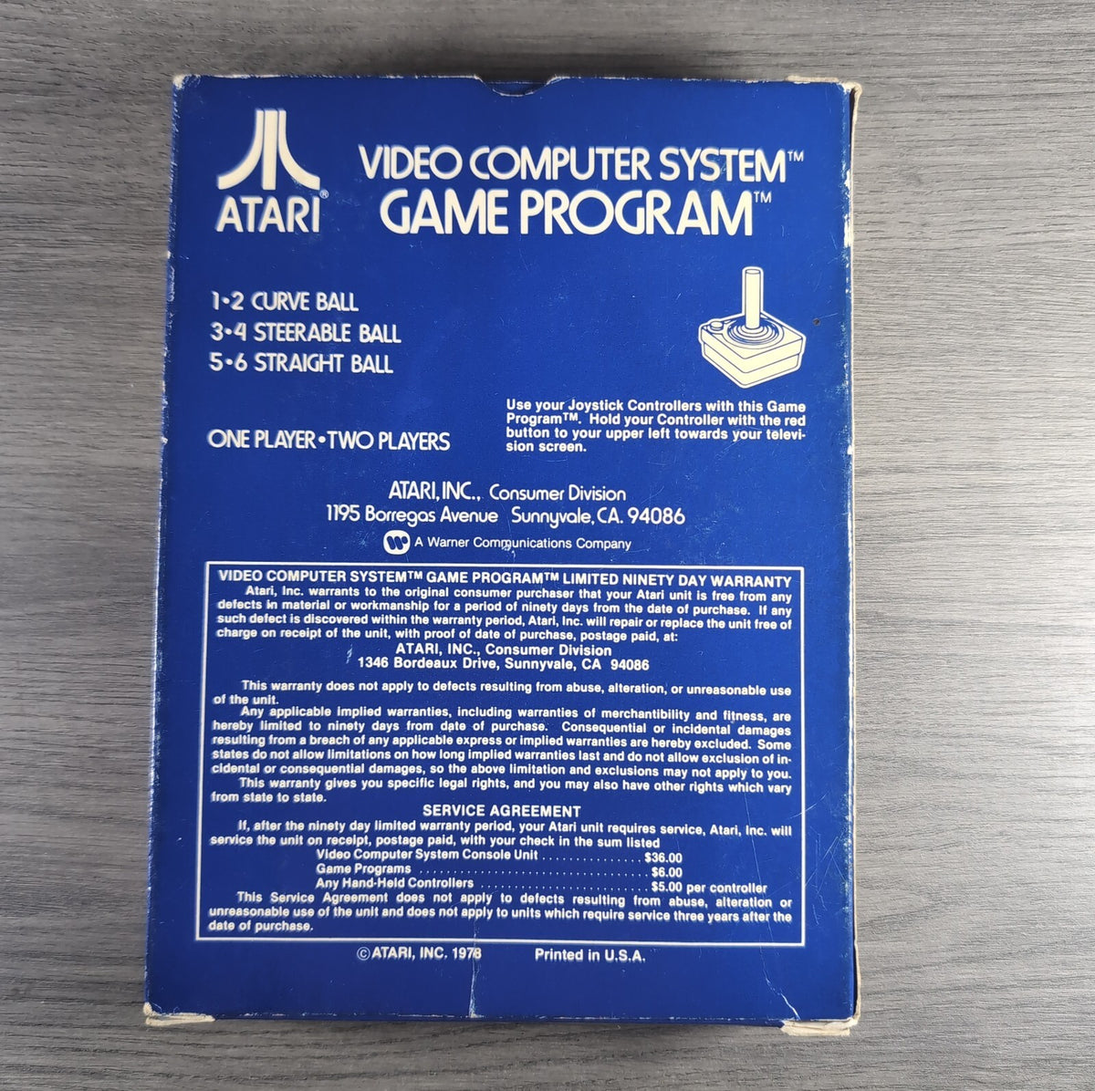Bowling Atari 2600 Game CX2628 Cartridge & Manual Boxed CIB Tested & Working