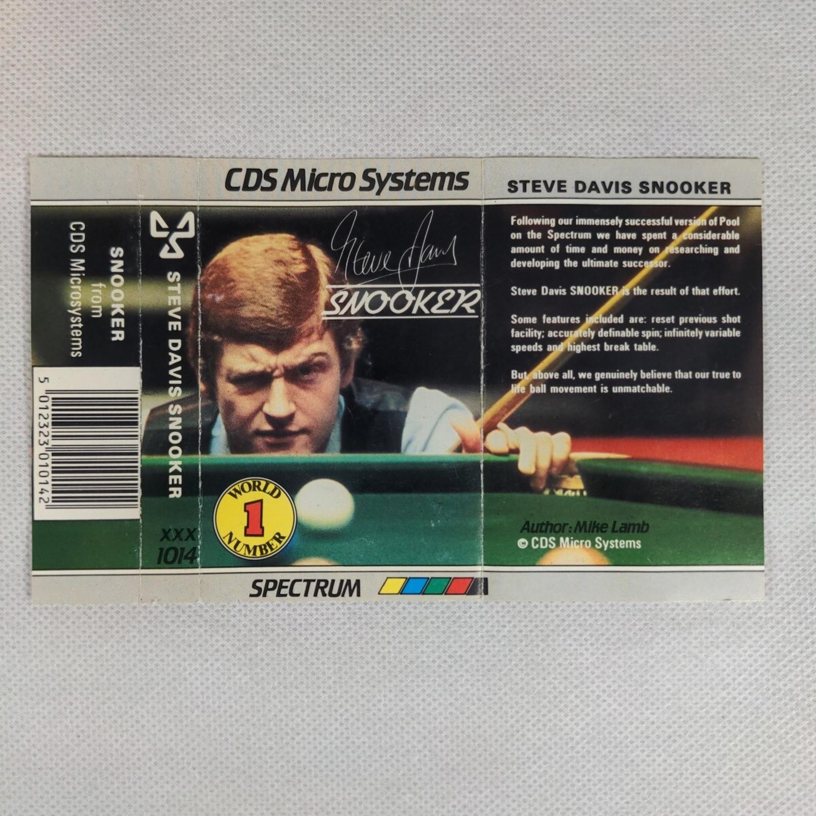 Steve Davis Snooker ZX Spectrum 48K 128K Game Cassette Tested & Working