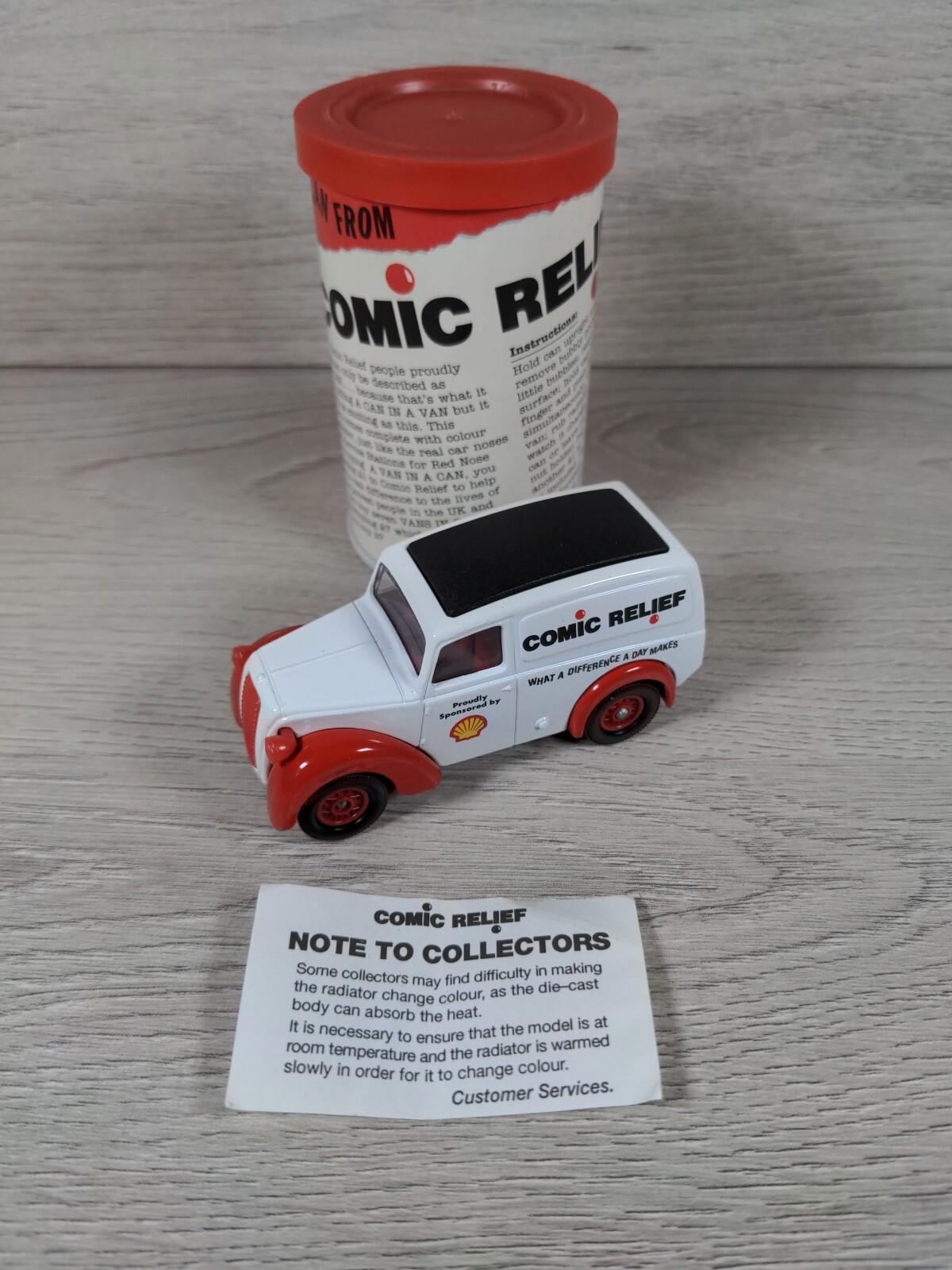 Lledo Comic Relief Van In A Can Vintage Diecast Model Morris Van