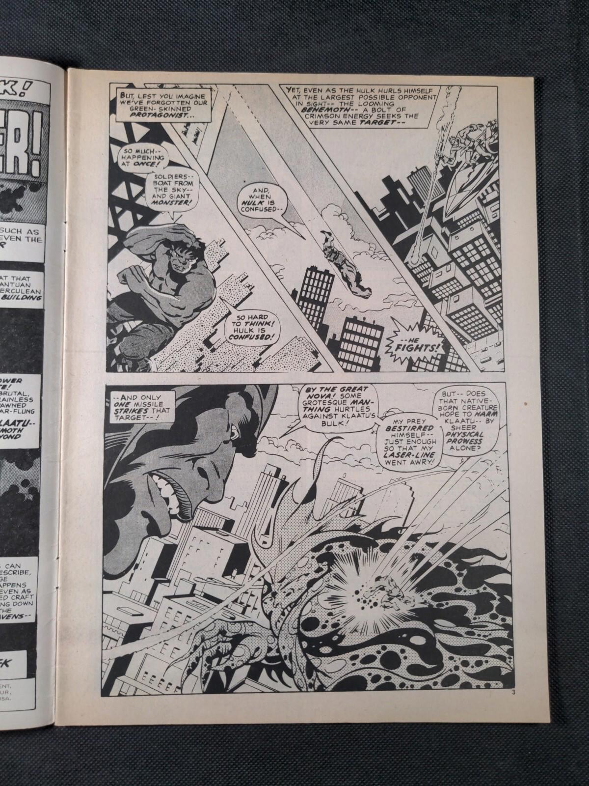 Mighty World of Marvel Issue No 102 September 1974 Marvel UK Vintage Comic