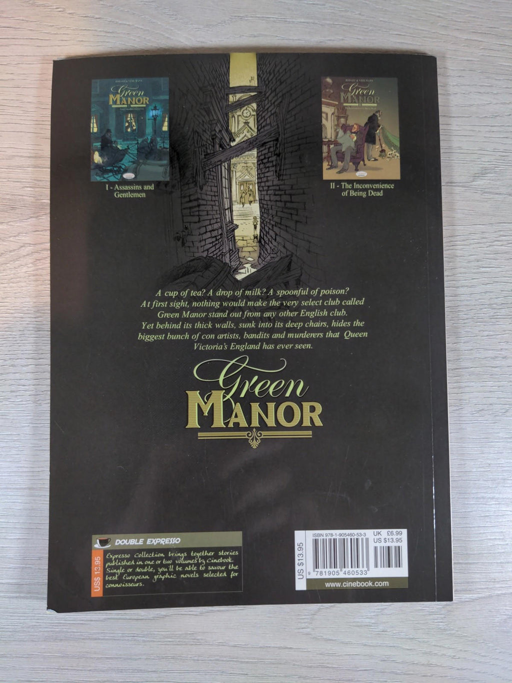 Green Manor Vol 1 Assassins and Gentlemen Bodart & Vehlamann Cinebook Espresso - Retrorama UK