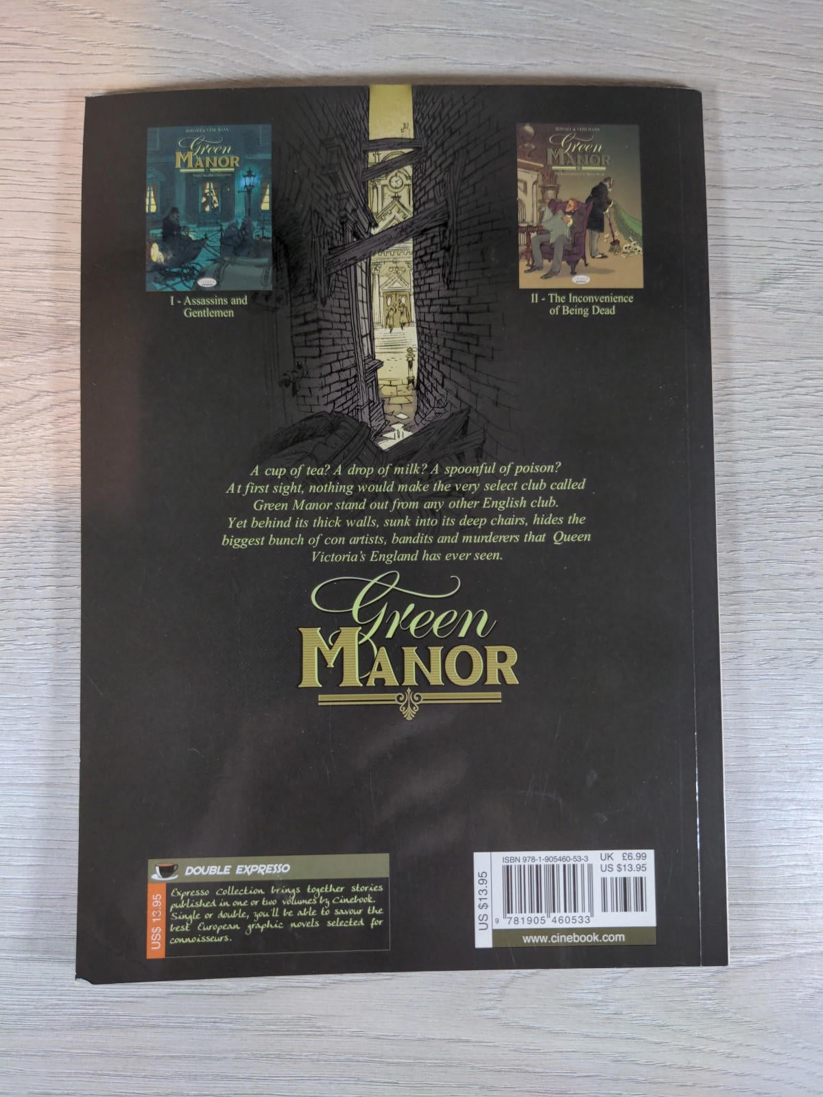Green Manor Vol 1 Assassins and Gentlemen Bodart & Vehlamann Cinebook Espresso - Retrorama UK