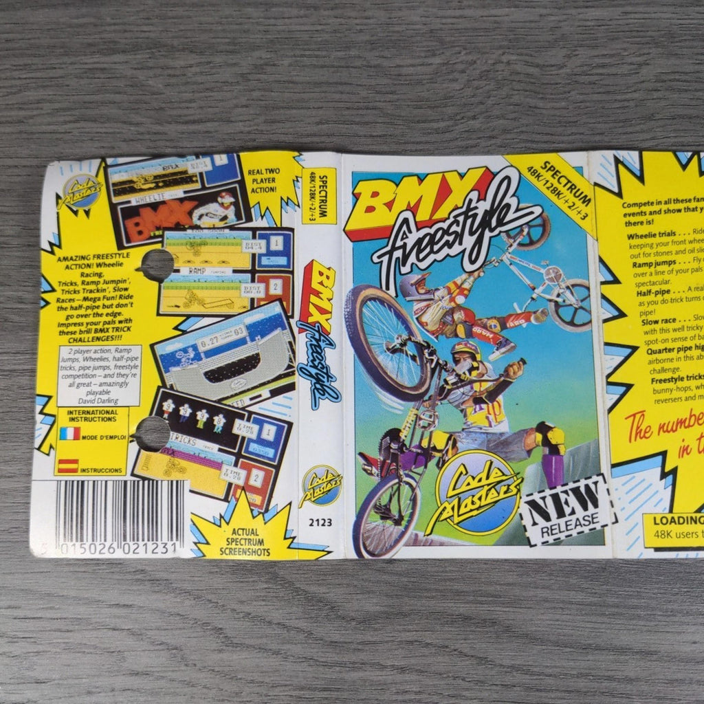 BMX Freestyle  ZX Spectrum 48/128K Game Cassette Code Masters Tested & Working