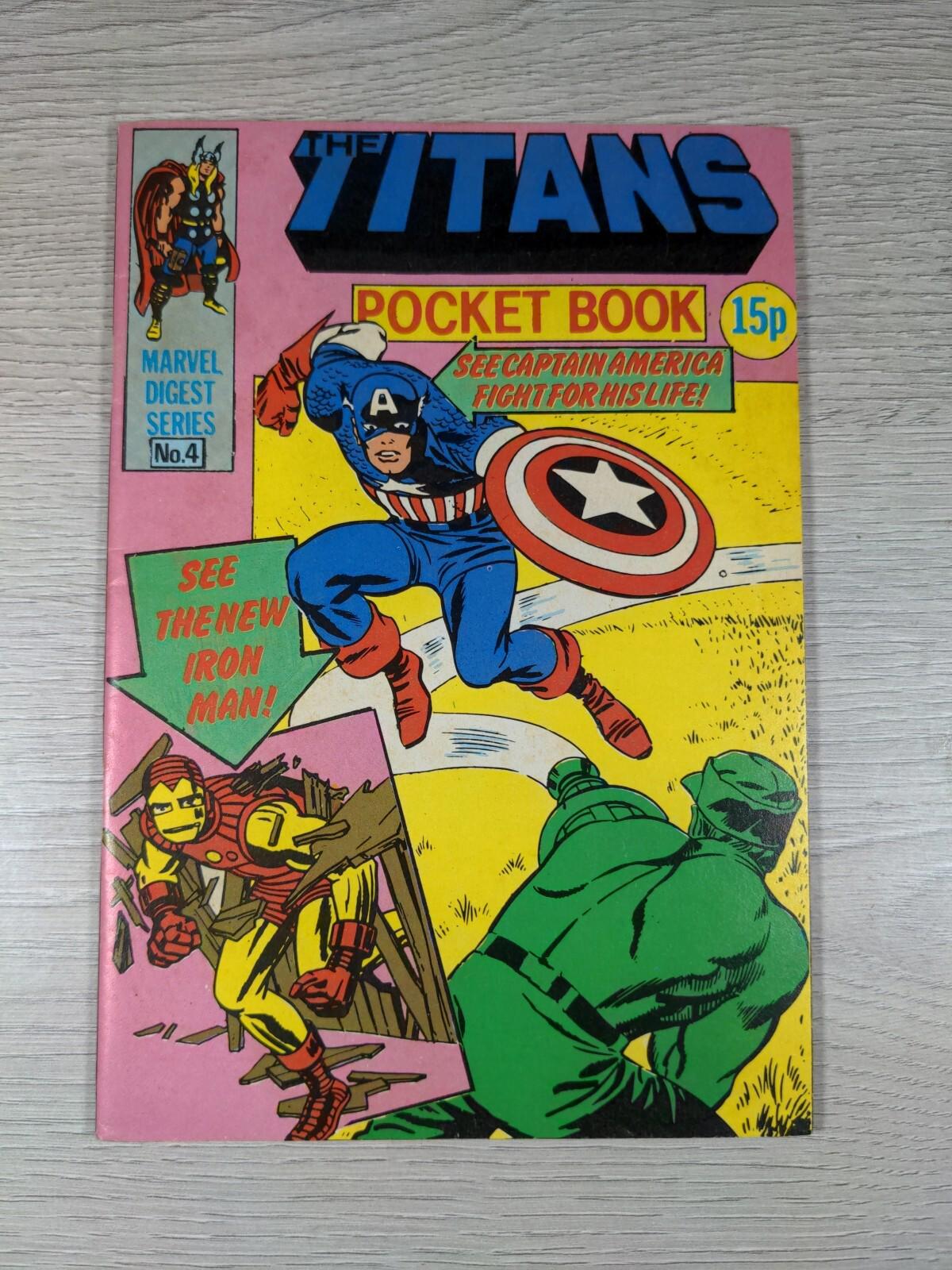 The Titans Pocket Book Issue Number 4 Marvel Digest Series 1980's Vintage Comic - Retrorama UK