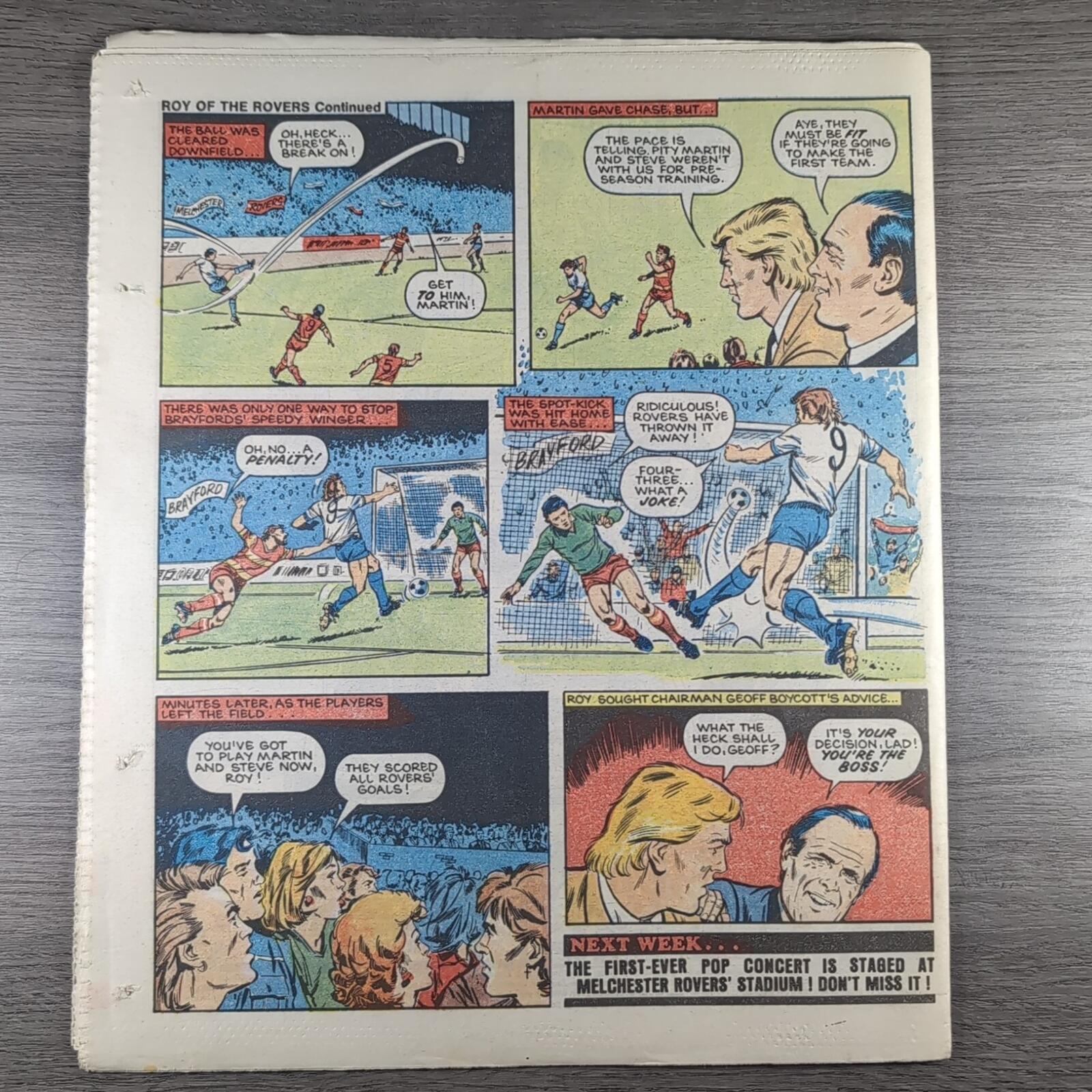 Roy of The Rovers 19th October 1985 Vintage Comic IPC Magazines