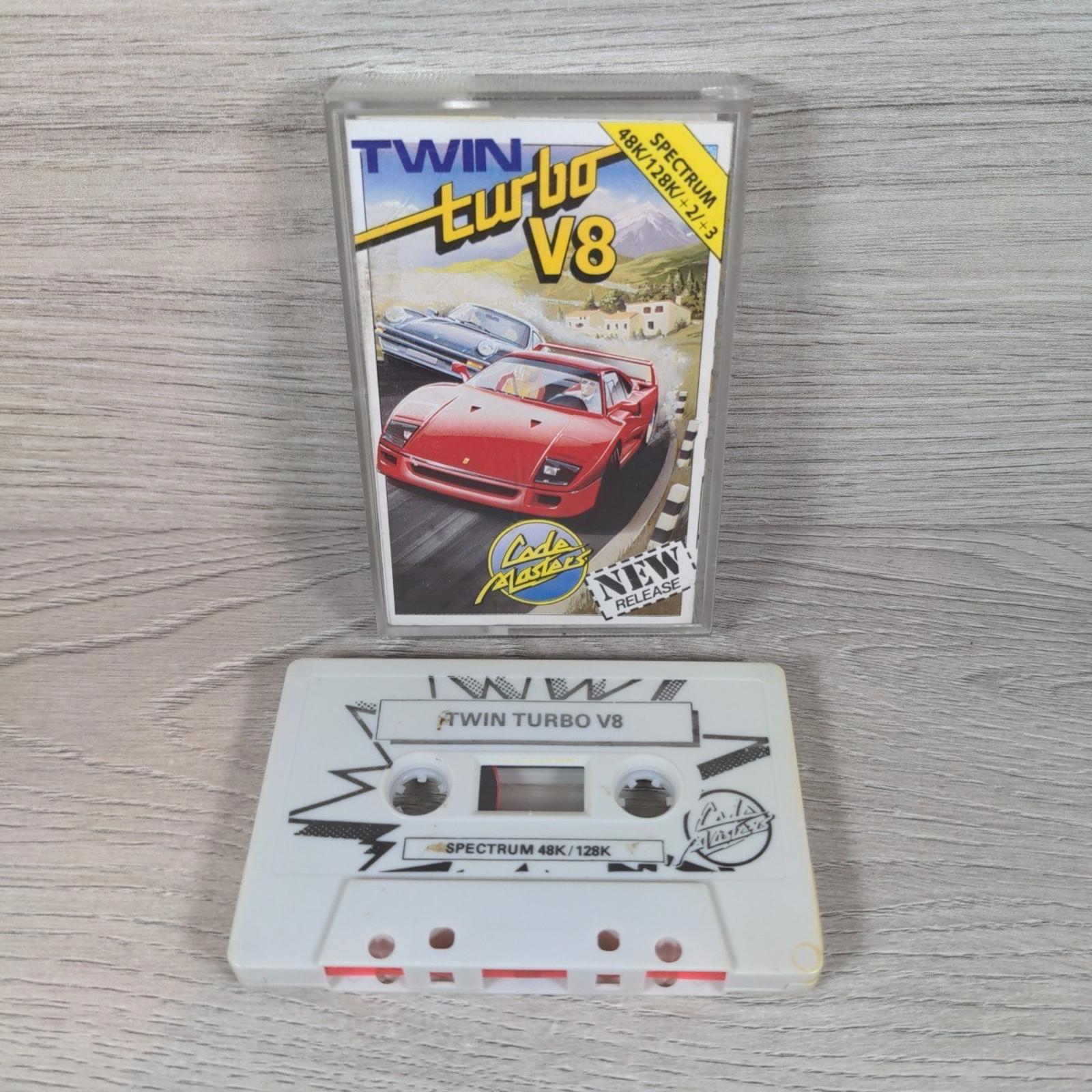 Twin Turbo V8 ZX Spectrum 48/128K Game Cassette Code Masters Tested & Working
