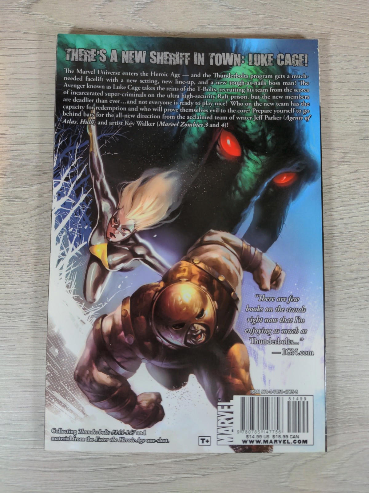 Thunderbolts Cage by J Parker Marvel Graphic Novel Paperback 2011 Graphic Novel