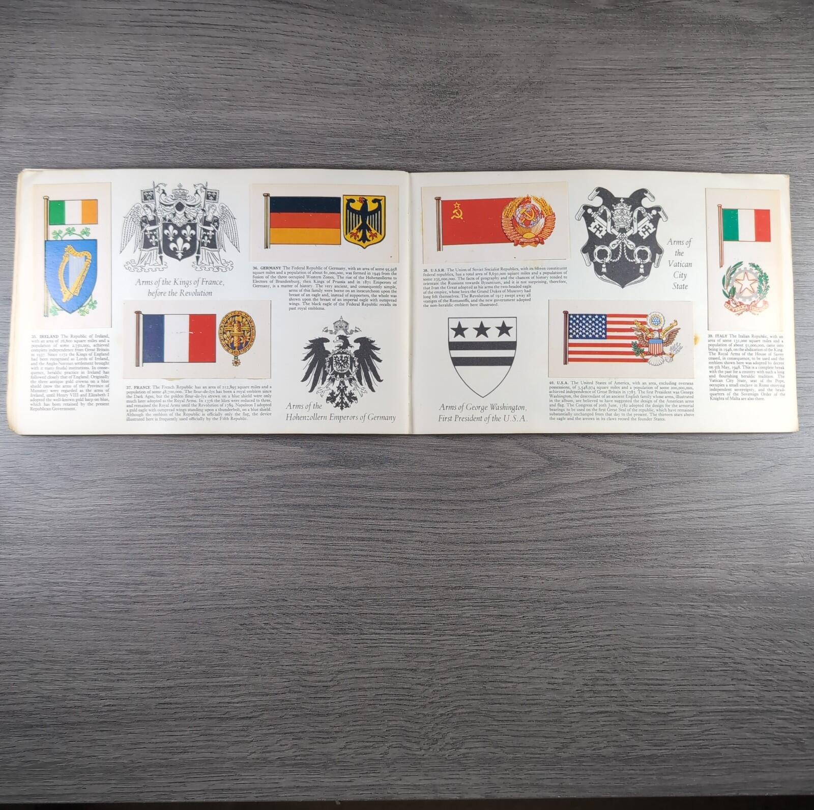 Brooke Bond Tea Picture Cards Album Flags & Emblems Of The World Complete Set