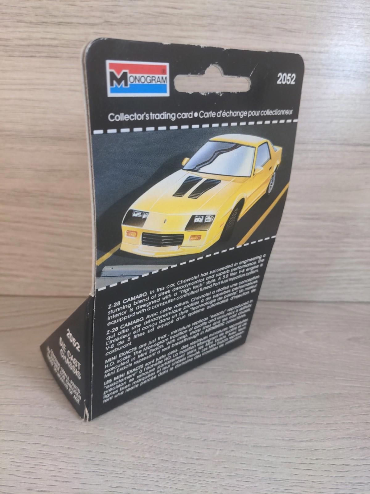 Monogram Mini Exacts Z-28 Camaro No 2052 Diecast Model Car 1:87 H.O Scale - Retrorama UK
